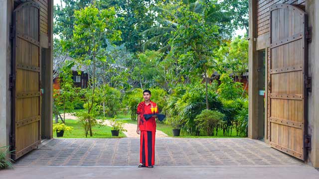 Main entrance gate of the Karunakarala Ayurveda Resort